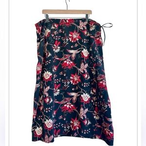 Vintage Kathie Lee Y2K 90’s Black Floral Whimsigoth Midi Wrap Skirt Size 18W/20W